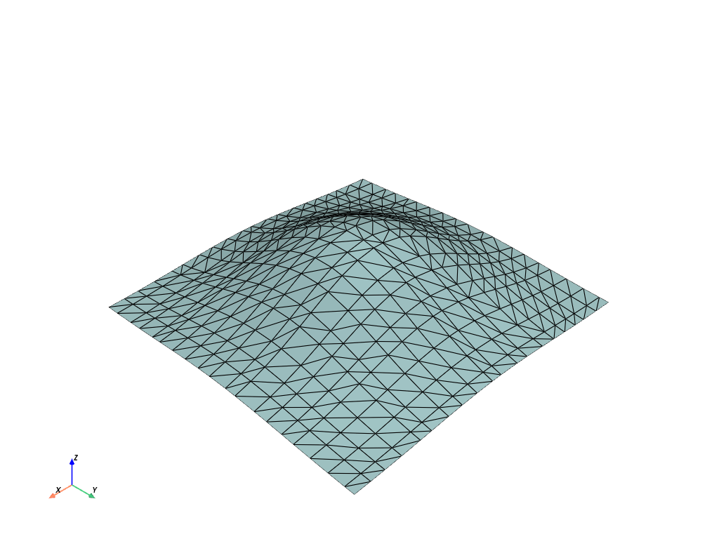 d create tri surface